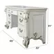 Vendome Antique Pearl 7 Drawer Vanity Desk