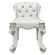 Vendome Antique Pearl Upholstered Panel Bedroom Set with Nailhead Trim