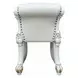 Vendome Antique Pearl Upholstered Panel Bedroom Set with Nailhead Trim