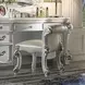 Vendome Beige Upholstered Vanity Stool with Nailhead Trim