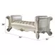 Vendome Antique Pearl Upholstered 74" Accent Bench with Nailhead Trim
