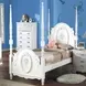 Flora White Full Poster Bed