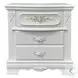 Flora White 2 Drawer Nightstand