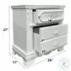 Flora White 2 Drawer Nightstand