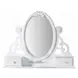 Flora White Oval Dresser Mirror with Jewelry Storage