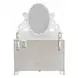 Flora White Oval Dresser Mirror with Jewelry Storage