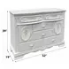 Flora White 6 Drawer Dresser