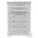 Flora White 5 Drawer Chest