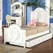 Flora White Full Storage Panel Bed