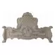 Dresden Bone White Queen Upholstered Panel Bed with Nailhead Trim