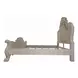 Dresden Bone White Queen Upholstered Panel Bed with Nailhead Trim