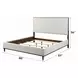 Carena White and Brown King Upholstered Panel Bed