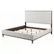 Carena White and Brown Queen Upholstered Panel Bed