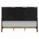 Carena White and Brown Queen Upholstered Panel Bed