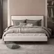 Carena White and Brown Queen Upholstered Panel Bed