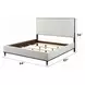 Carena White and Brown Queen Upholstered Panel Bed