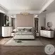 Carena White and Walnut 2 Drawer Nightstand with USB Charging
