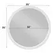 Carena White Round Wall Mirror