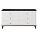 Carena White and Walnut 6 Drawer Dresser