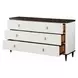 Carena White and Brown Upholstered Panel Bedroom Set
