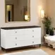 Carena White and Walnut 6 Drawer Dresser