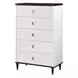 Carena White and Walnut 5 Drawer Chest