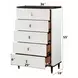 Carena White and Walnut 5 Drawer Chest