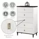 Carena White and Walnut 5 Drawer Chest