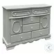 Flora Gray 6 Drawer Dresser with Door