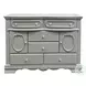 Flora Gray 6 Drawer Dresser with Door