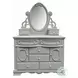 Flora Gray 6 Drawer Dresser with Door