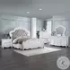 Latisha White Eastern King Upholstered Bed
