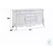 Latisha White 5 Drawer Dresser with Door