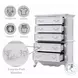 Latisha White 5 Drawer Chest