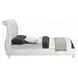 Dorothy Pearl White and Ivory Full Upholstered Sleigh Bed