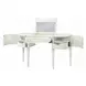 Dorothy Ivory 3 Drawer Vanity Desk with Mirror