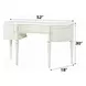 Dorothy Ivory 3 Drawer Vanity Desk with Mirror
