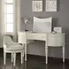 Dorothy Ivory 3 Drawer Vanity Desk with Mirror