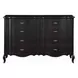 Chelmsford Black Antique 8 Drawer Dresser