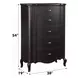 Chelmsford Black Antique 5 Drawer Chest