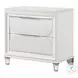Tarian Pearl White 2 Drawer Nightstand