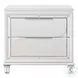 Tarian Pearl White 2 Drawer Nightstand