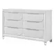 Tarian Cream and Pearl White Upholstered Storage Panel Bedroom Set with LED