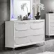 Tarian Pearl White 6 Drawer Dresser