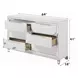 Tarian Pearl White 6 Drawer Dresser