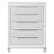 Tarian Cream and Pearl White Upholstered Storage Panel Bedroom Set with LED