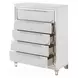 Tarian Cream and Pearl White Upholstered Storage Panel Bedroom Set with LED