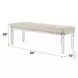 Tarian Pearl White 54" Upholstered Bench