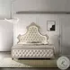 Lucienne Beige Velvet Queen Upholstered Bed with LED Lighting