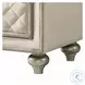 Lucienne Beige Velvet 3 Drawer Nightstand